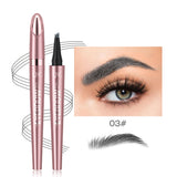 NovaGlow™ 4-Tip Microblading Eyebrow Pen | Waterproof & Natural Finish