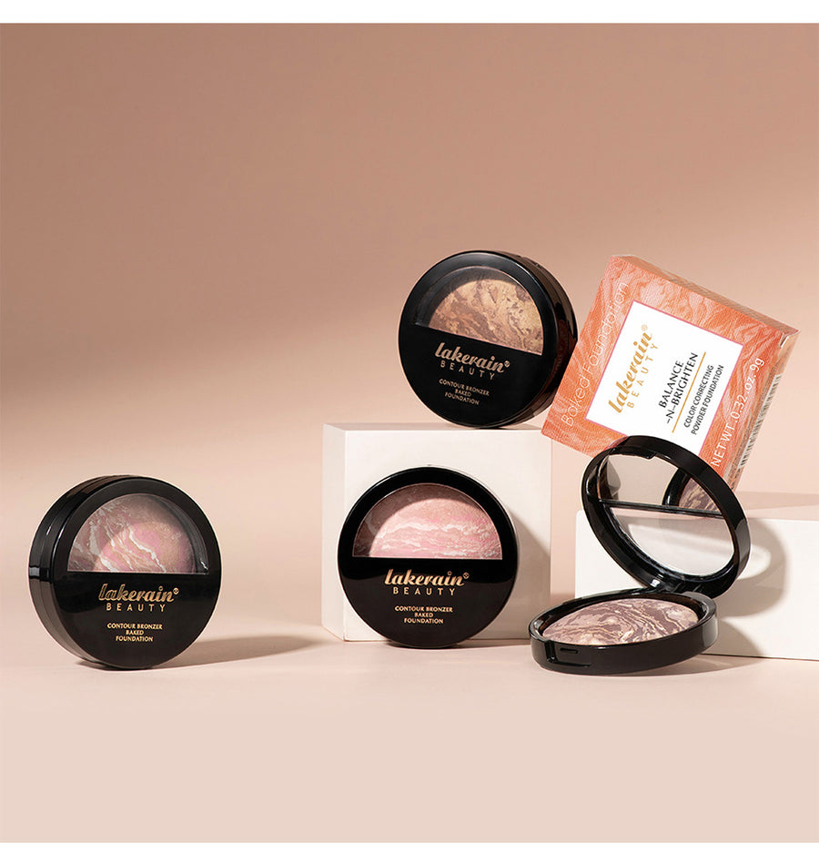 Nova Glow — Lakerain Color Correcting Baked Powder Foundation