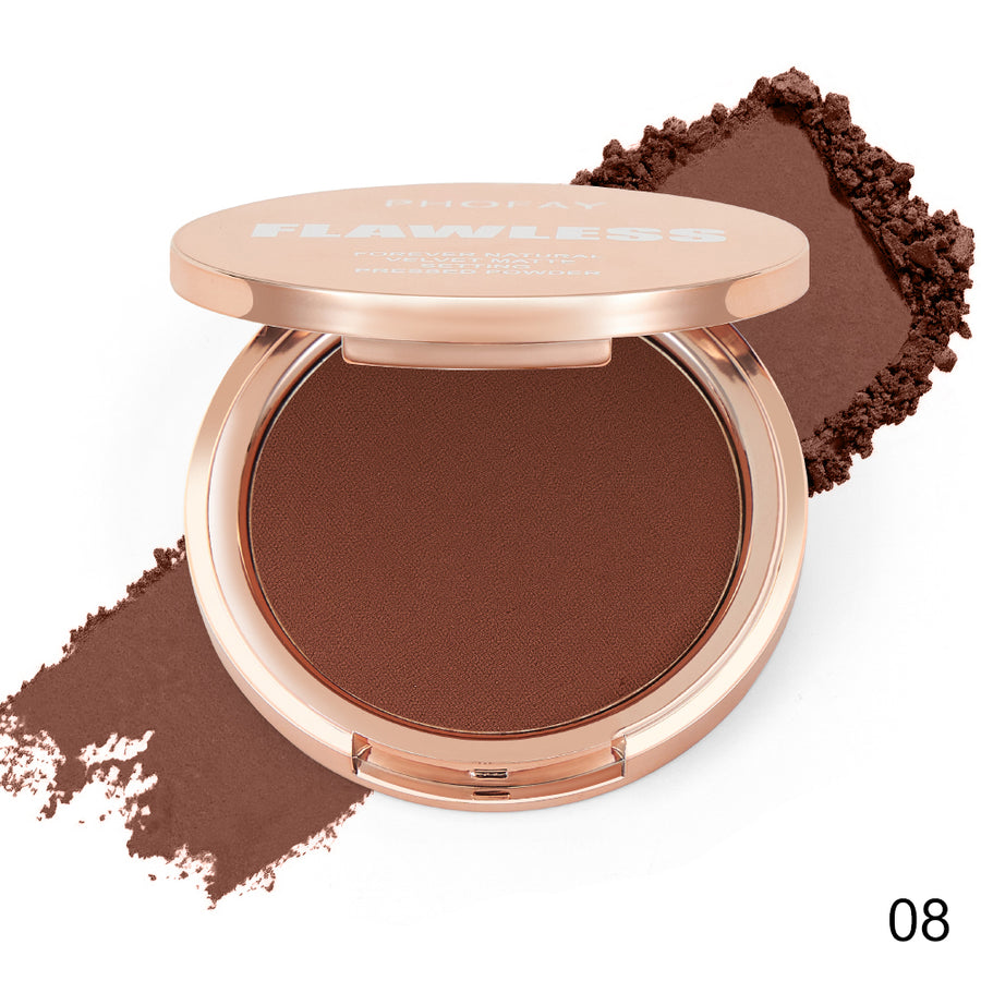 Nova Glow — Flawless Matte Pressed Powder Compact