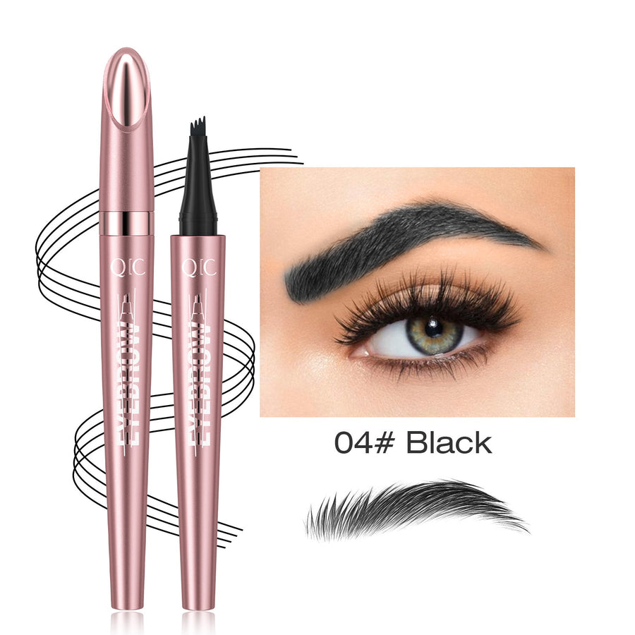 NovaGlow™ 4-Tip Microblading Eyebrow Pen | Waterproof & Natural Finish
