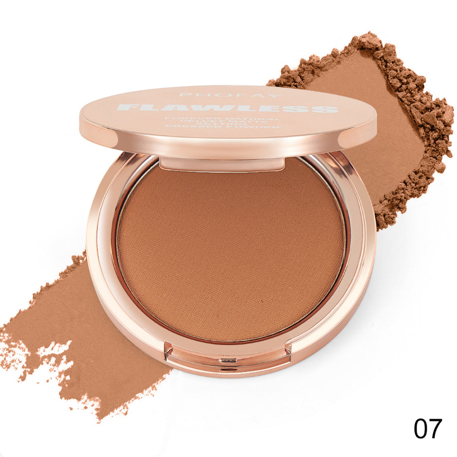 Nova Glow — Flawless Matte Pressed Powder Compact